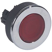 Скрытая головка с утопленным толкателем ∅ 30 - Osmoz - для комплектации - с подсветкой - с пружинным возвратом - красный | код 024008 |  Legrand
